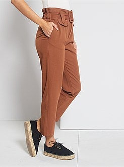 Pantalon regular taille haute - Kiabi