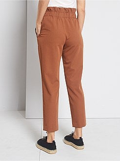 Pantalon regular taille haute - Kiabi