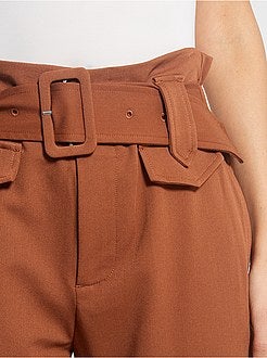 Pantalon regular taille haute - Kiabi