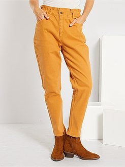 Pantalon regular taille haute - Kiabi