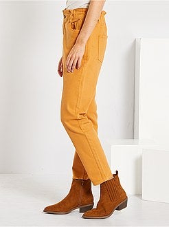 Pantalon regular taille haute - Kiabi