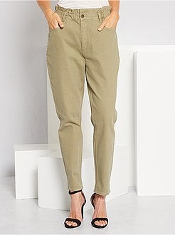 Pantalon regular taille haute - Kiabi