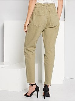 Pantalon regular taille haute - Kiabi