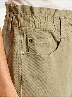 Pantalon regular taille haute - Kiabi