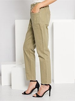 Pantalon regular taille haute - Kiabi