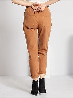 Pantalon regular taille haute - Kiabi