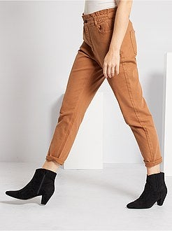 Pantalon regular taille haute - Kiabi