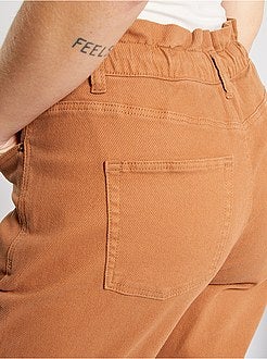 Pantalon regular taille haute - Kiabi