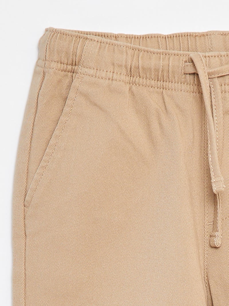 Pantalon regular uni Beige - Kiabi