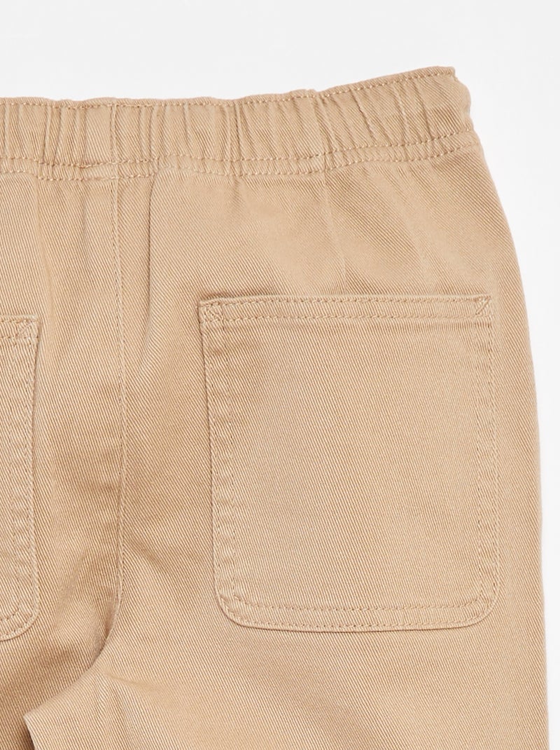 Pantalon regular uni Beige - Kiabi