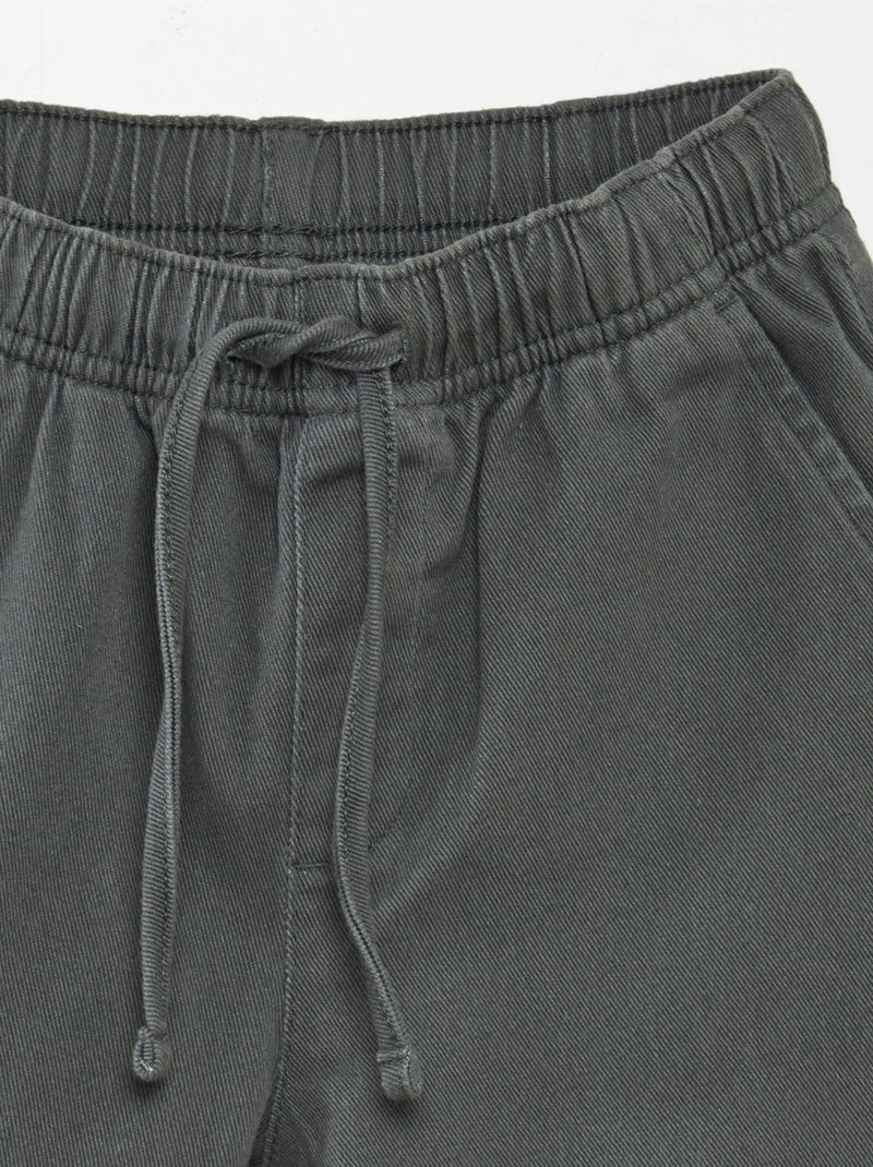 Pantalon regular uni Vert - Kiabi