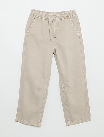 Pantalon relaxed fit taille élastiquée