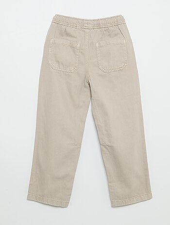 Pantalon relaxed fit taille élastiquée