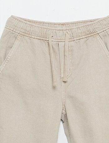 Pantalon relaxed fit taille élastiquée