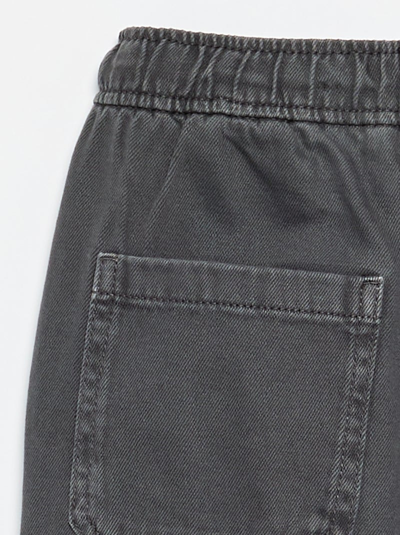 Pantalon relaxed fit taille élastiquée Gris - Kiabi
