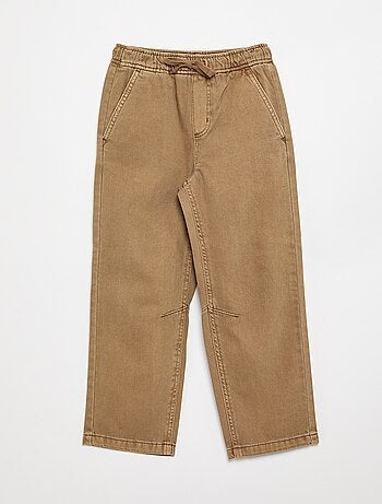 Pantalon relaxed fit taille élastiquée