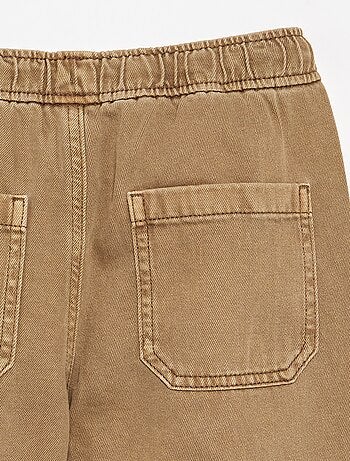 Pantalon relaxed fit taille élastiquée