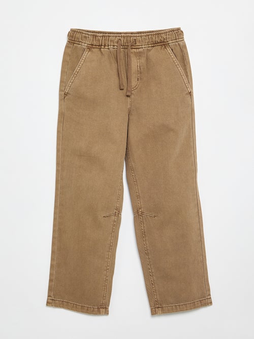 Pantalon relaxed fit taille élastiquée - Kiabi