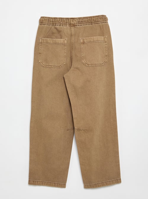 Pantalon relaxed fit taille élastiquée - Kiabi