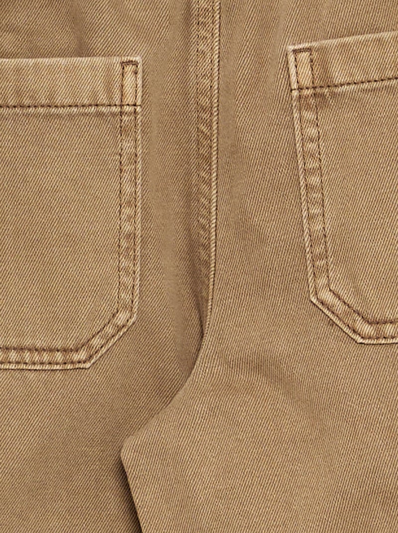Pantalon relaxed fit taille élastiquée Marron - Kiabi