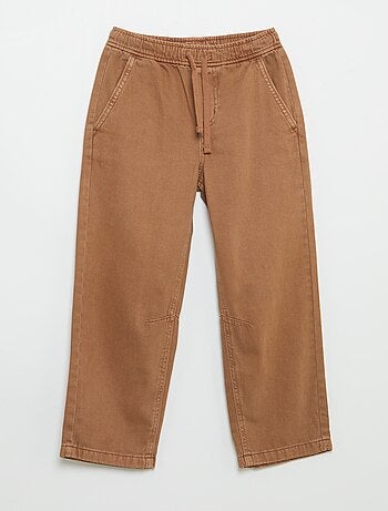 Pantalon relaxed fit taille élastiquée