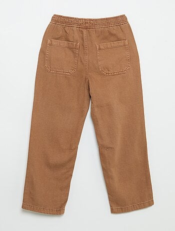 Pantalon relaxed fit taille élastiquée