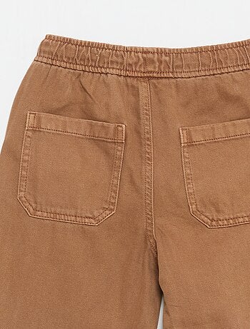 Pantalon relaxed fit taille élastiquée