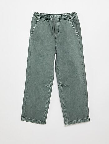 Pantalon relaxed fit taille élastiquée