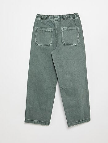 Pantalon relaxed fit taille élastiquée