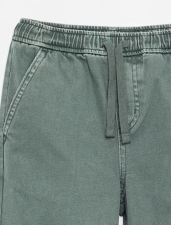 Pantalon relaxed fit taille élastiquée