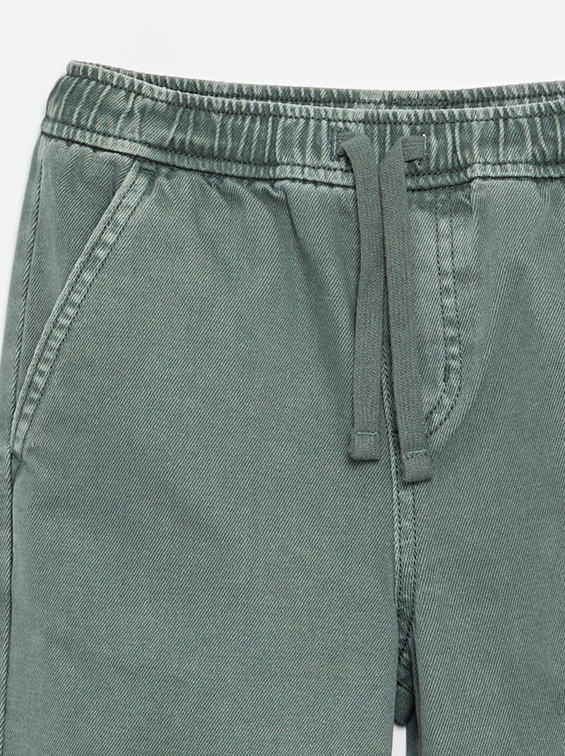 Pantalon relaxed fit taille élastiquée Vert - Kiabi