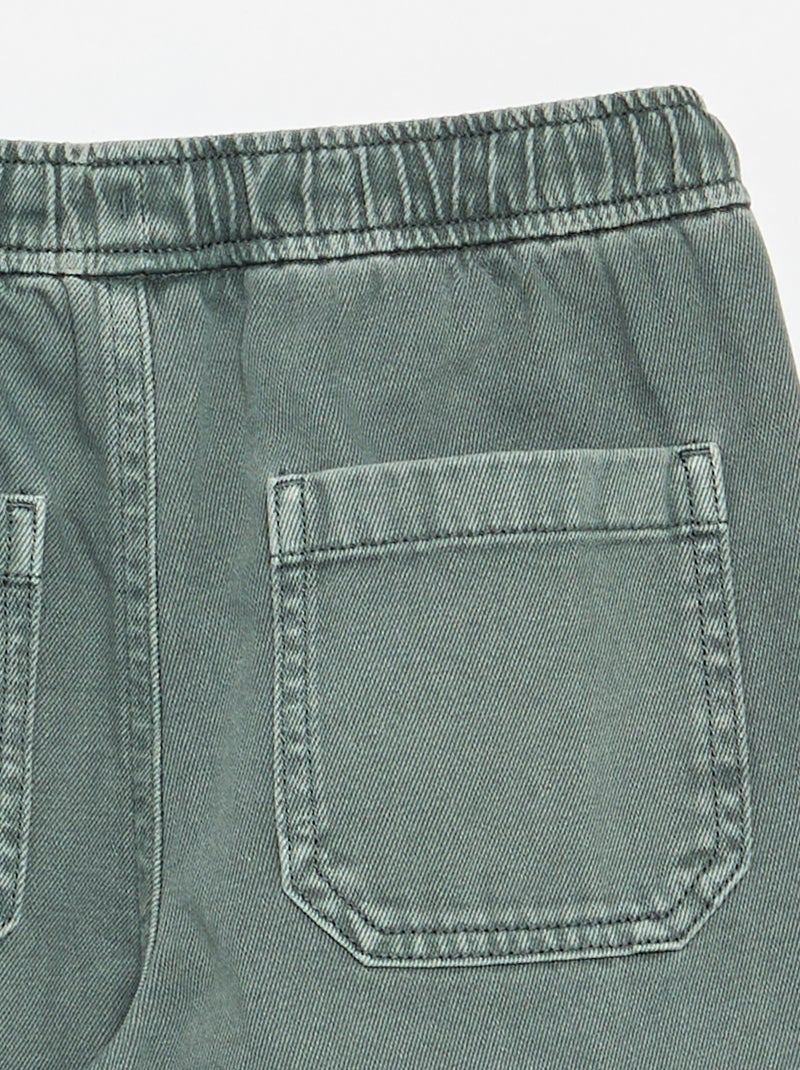 Pantalon relaxed fit taille élastiquée Vert - Kiabi