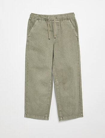 Pantalon relaxed fit taille élastiquée