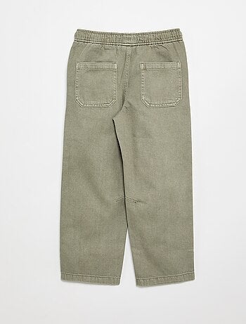 Pantalon relaxed fit taille élastiquée