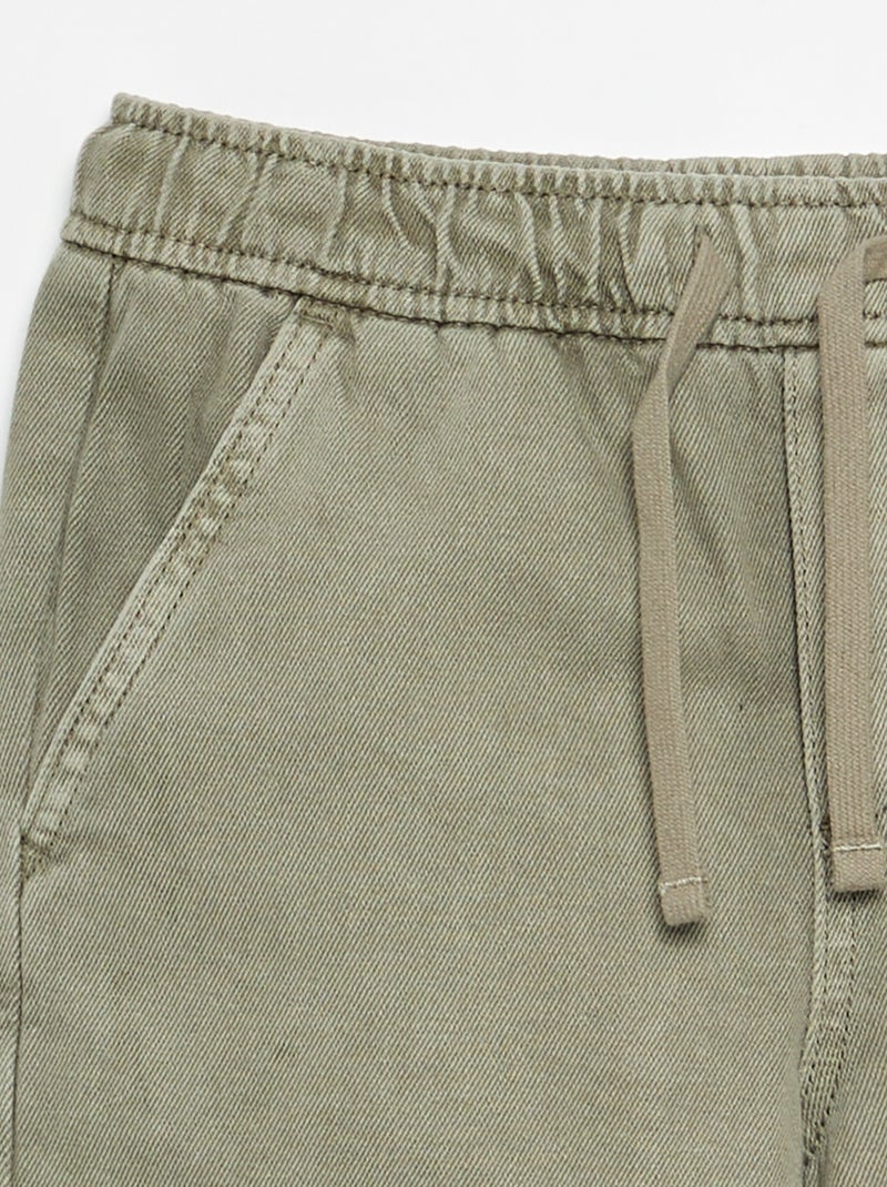 Pantalon relaxed fit taille élastiquée Vert - Kiabi