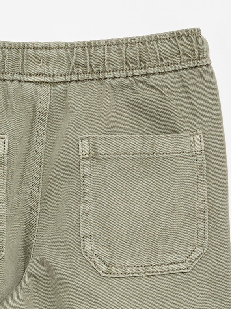 Pantalon relaxed fit taille élastiquée Vert - Kiabi