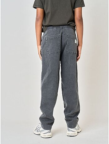 Pantalon relaxed garçon en coton denim 'deeluxe'