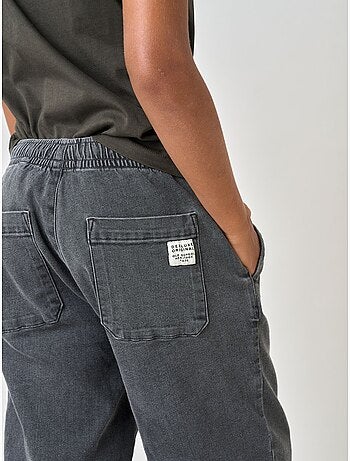 Pantalon relaxed garçon en coton denim 'deeluxe'