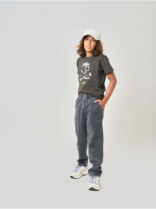 Pantalon relaxed garçon en coton denim 'deeluxe' - Kiabi Pantalon relaxed garçon en coton denim 'deeluxe' - Kiabi