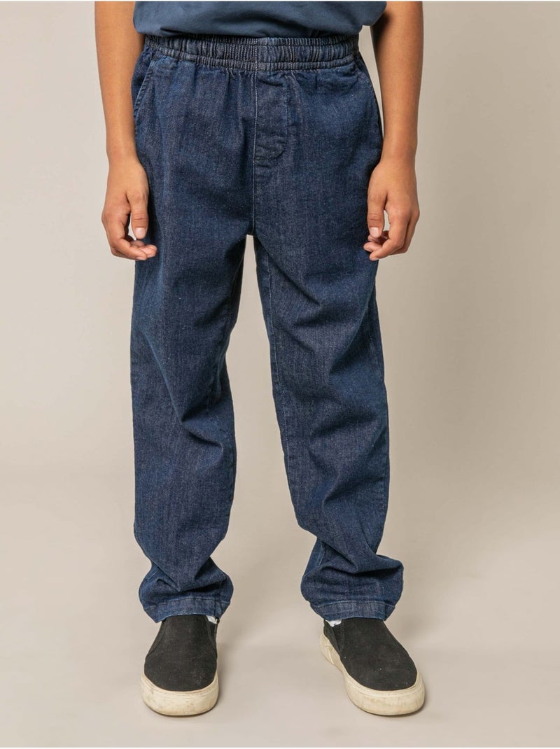 Pantalon relaxed garçon en denim 'Deeluxe' Bleu - Kiabi