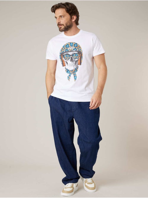 Pantalon relaxed homme en chambray 'Deeluxe' - Kiabi
