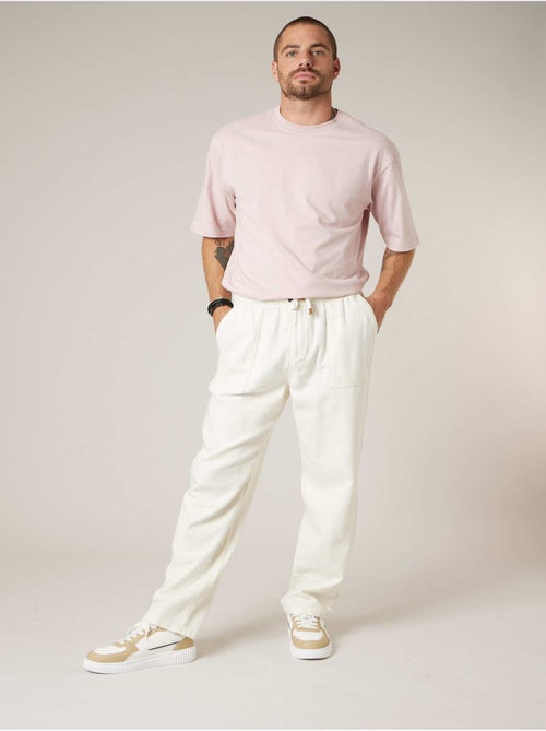 Pantalon relaxed homme en coton 'Deeluxe' - Kiabi