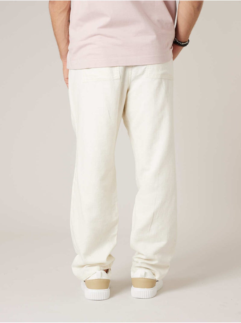 Pantalon relaxed homme en coton 'Deeluxe' Beige argile - Kiabi