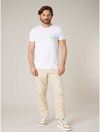 Pantalon relaxed homme en coton et lin 'Deeluxe'