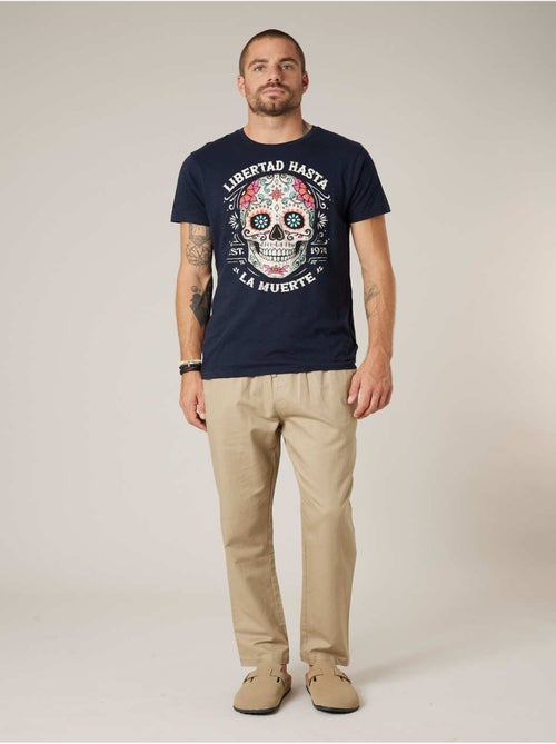 Pantalon relaxed homme en coton et lin 'Deeluxe' - Kiabi