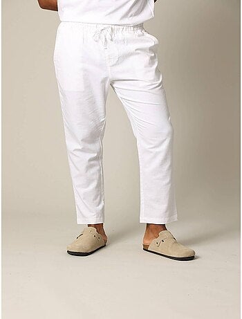 Pantalon relaxed homme en coton et lin 'Deeluxe'