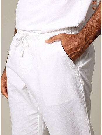 Pantalon relaxed homme en coton et lin 'Deeluxe'