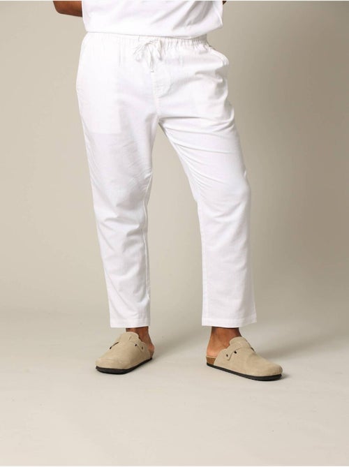 Pantalon relaxed homme en coton et lin 'Deeluxe' - Kiabi