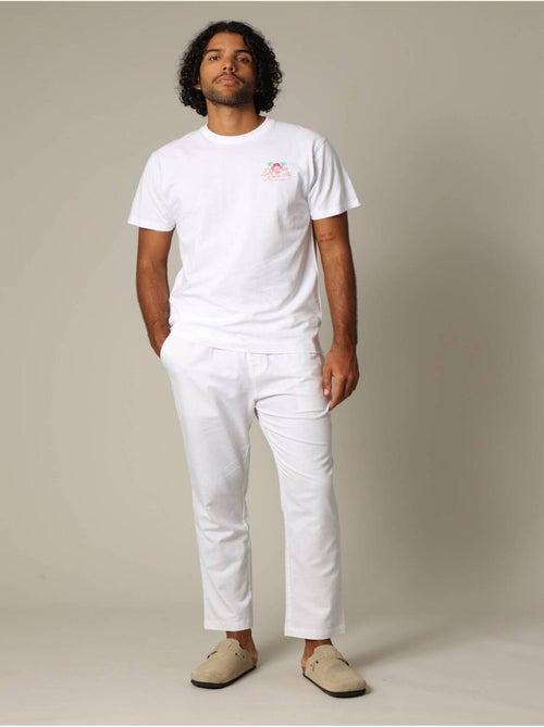 Pantalon relaxed homme en coton et lin 'Deeluxe' - Kiabi