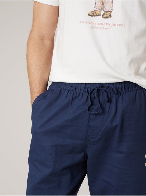 Pantalon relaxed homme en coton et lin 'Deeluxe' - Kiabi